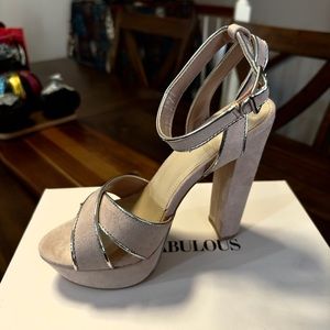 Dress Platform Sandal in Blush “Maddelena”